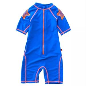 NWT MOLO Blue Sky Rashguard Kids UV Swimsuit